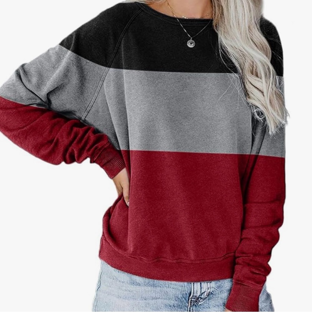 Ausehed Womens Long Sleeve Sweatshirts  Crewneck Fashion Pullover